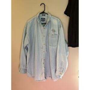 Vintage Girl Scout Denim Button Down Size XXL